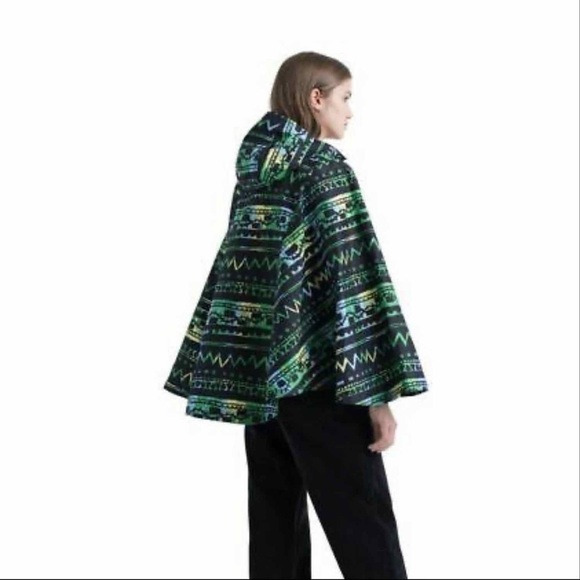 Herschel Hoffman California Fabric Packable lightweight Raincoat Poncho - Picture 4 of 16